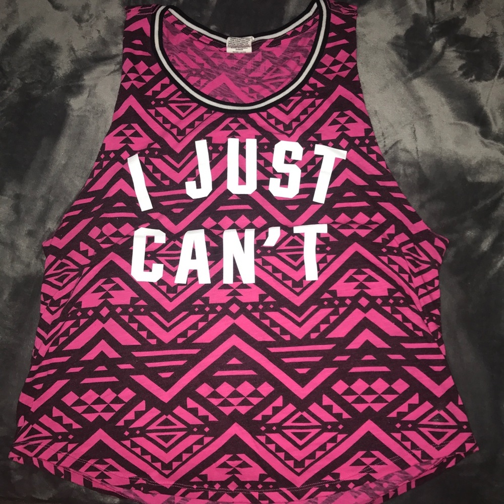 Vs pink small muscle tee